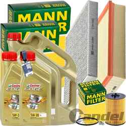 MANN INSPEKTIONSPAKET+7L CASTROL 5W-30 MOTORÖL passend für VW T5 6 BUS 2.0 TDI