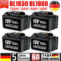 4X 18V 6Ah 9Ah 12Ah Akku Für Makita BL1850 BL1830 BL1860 B 197599-5 Led Anzeige