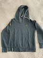 NAKETANO Hoodie Sweatshirt Pullover mit Kapuze, blaugrau, Gr. XL