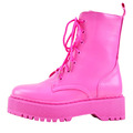 TOP DESIGNER PINK DAMENSCHUHE PUNK GOTHIC BOOTS PLATEAU STAR ROCK STIEFEL