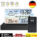 Digitale Wecker Wetterstation RF Funkuhr Thermometer Außensensor Wetterstation