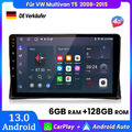 6+128GB Carplay Android13 Autoradio GPS NAVI BT DAB Für VW Multivan T5 2009-2015