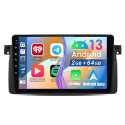 9" Carplay Autoradio Android 13 2GB+64G GPS Für BMW E46 318 320 325 Rover 75 M3