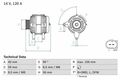 BOSCH Lichtmaschine 120 A (0 986 042 810) für SKODA Fabia I Roomster VW Lt 28-46