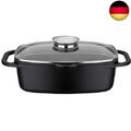 GSW 410182 Universalbräter Gourmet Granit 33x21cm, Aluminium, Glas, schwarz