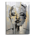 Bild GOLDEN FACE LBH 50x2.50x70 cm bunt Kunstdruck Gemälde Wandbild