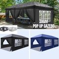 Pavillon Faltpavillon 3x6m Wasserdicht mit 6 Seitenteilen und Fenstern Partyzelt