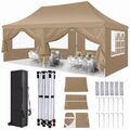 Pavillon 3x3m/3x6m Faltpavillon Gartenzelt UV Pavillon Pop-Up Partyzelt Festzelt