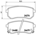 Bremsbelagsatz Scheibenbremse PRIME LINE BREMBO P 30 033 für HYUNDAI KIA PICANTO