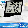 LCD Wetterstation Thermometer Hygrometer mit Innen & Außentemperatur Sensor DE