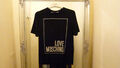 LOVE MOSCHINO Shirt Gr.34/36 Oversize Schwarz/silber