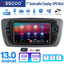 DAB+ Für Seat Ibiza IV 6J 6P 2009-13 2+32G Android 13 Autoradio Navi RDS Carplay