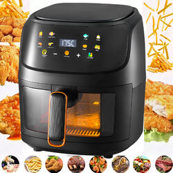 8 L Airfryer Heißluftfritteuse XXL Fritteuse Ofen Friteuse 1800W Uten Edelstahl