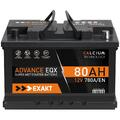 Autobatterie EXAKT 12V 80Ah Starterbatterie NEU WARTUNGSFREI TOP ANGEBOT 