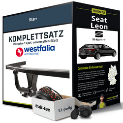 Anhängerkupplung WESTFALIA starr für SEAT Leon +E-Satz Kit NEUExklusiv für unsere Kunden: Montage ab 449,- Euro