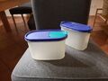 2 x Tupperware Eidgenosse Oval Vorratsdose 1,1 Liter in Blau