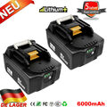 2x 18V 6000mAh Für Makita Original Ersatzakku BL1850 BL1860 BL1830 BL1840 BL1820