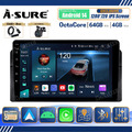 4+64G Android 14 Autoradio 4G DAB+ Kam GPS Navi BT 5.0 für BMW E46 3er 1998-2006