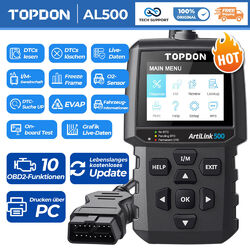 TOPDON AL500 OBD Diagnosegerät kfz obd2 Scanner auto Codeleser mit PC Print truc