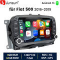 Für Fiat 500 16-2019 7" Android13 Carplay Autoradio GPS Navi WIFI SWC 4G DAB 64G