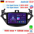 6+128G Autoradio Für Opel Corsa 2015-2019/Adam 2013-2016 GPS Carplay DAB+ 8 Kern