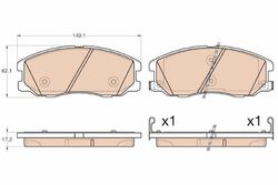 Scheibenbremse Bremsbelag Satz TRW für Opel Antara A Chevrolet 2006-> Gdb1978