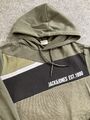 Jack & Jones Hoodie Gr. M grün Khaki  Kapuzen Pullover