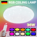 RGB LED Deckenleuchte Sternenhimmel Dimmbar Deckenlampe mit Fernbedienung Lampe