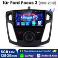 Android 13 Autoradio Für Ford Focus MK3 2012-2018 GPS Nav DAB BT CarPlay 6+128G