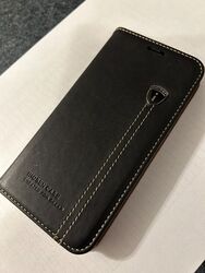 ECHT LEDER HANDYTASCHE SCHUTZ HÜLLE WALLET BOOK FLIP MAGNET ETUI CASE HANDYHÜLLE