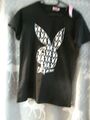 T-Shirt  - PLAYBOY -  Gr.  L  - schwarz/weiss