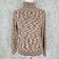 Peter Hahn Rollkragen Pullover 42 XL Braun Beige Damen Strick Shirt