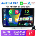 Android 13 Autoradio 6+128GB Carplay GPS für VW Passat B6 B7 CC Magotan 2011-15