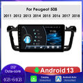 4+64GB Für Peugeot 508 2011-2018 Android 13 Autoradio GPS Nav 4G LTE Carplay DAB