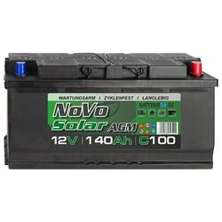 Novo Solar AGM 12V 140Ah Photovoltaik Camping Versorgerbatterie Wohnmobil Boot