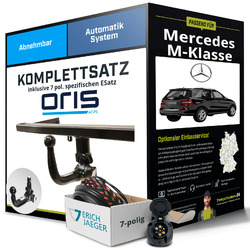 Anhängerkupplung ORIS abnehmbar für MERCEDES M-Klasse +E-Satz NEU AHKJETZT NEU: Montage zum Festpreis!