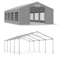 Partyzelt 4x8 PVC Festzelt Pavillon Gartenzelt Bierzelt Wasserdicht 8x4 Grau S