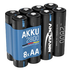 ANSMANN Akku Mignon AA, min. 2650 mAh 1,2V, 8 Stück, hohe Kapazität