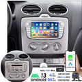 DAB+ 4+64G Android 13 Carplay Autoradio GPS BT Für Ford Focus MK2 Mondeo C S Max