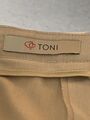 Toni Stoffhose Damen Elegant Beige Größe 44 K Neuwertig