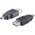 USB Adapter Kupplung Typ A Buchse auf Mini USB Stecker Typ B 5-Polig