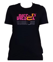 Diesel Damen T-Shirt " T-Sily-K6  " schwarz mit Superdruck originalverpackt