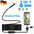 2-10m Endoskop kamera Inspektions USB LED HD Wasserdicht IP67 PC Android Handy