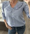 Bluse Rich & Royal Blau Weiß Kariert Gr. 36 NEU!