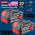 2X 18 Volt Akku für Bosch 18V 7,0 Ah Professional GBA GSR GSB BAT618 BAT609 622