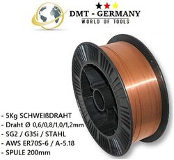 5KG SG2 SCHWEIßDRAHT Schutzgas Draht CO2 MIG/MAG  G3Si  0,6 /0,8 / 1,0 mm