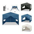 3x3 m Faltpavillon Wasserdicht Popup Pavillon Gartenpavillon mit 4 Seitenteilen