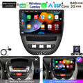 64GB Android13 Autoradio GPS CarPlay DAB+ Für Toyota Aygo Peugeot 107 Citroen C1