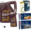 BOSCH Inspektionspaket 6 L MANNOL Energy Premium 5W-30 für Audi A4 Avant 8W5