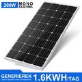 200W Solarmodul Mono Solarpanel Solarzelle PV Modul für Wohnwagen Boot Camping